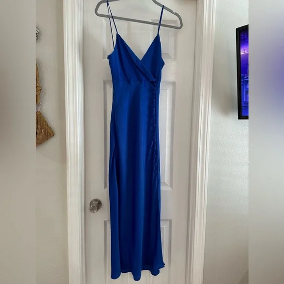 Zara | Dresses | Zara Maxi Blue Satin Dress | Poshmark Zara | Dresses | Zara Maxi Blue Satin Dress | Poshmark